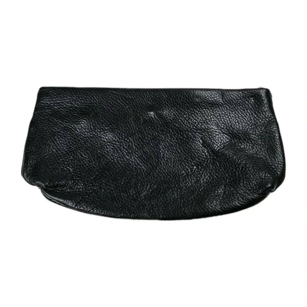 Women's Pebble Grain Continental‎ Clutch Wallet Black Vintage Hong Kong Cocktail